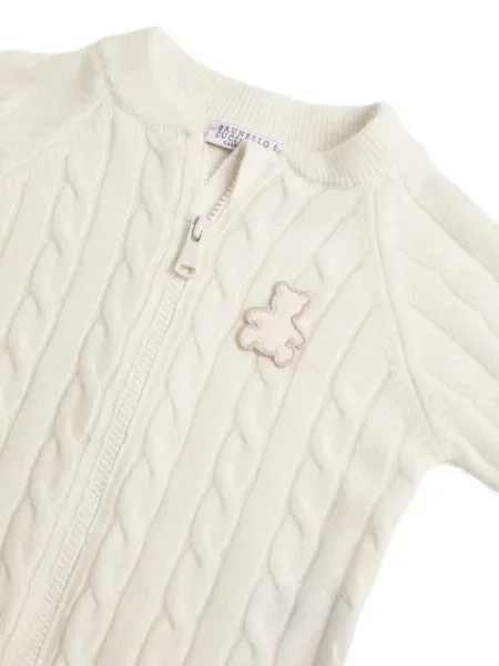 Sweter dziecięcy Brunello Cucinelli biały