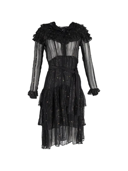 Rochie midi Dodo Bar Or de mătase până la genunchi de costum negru