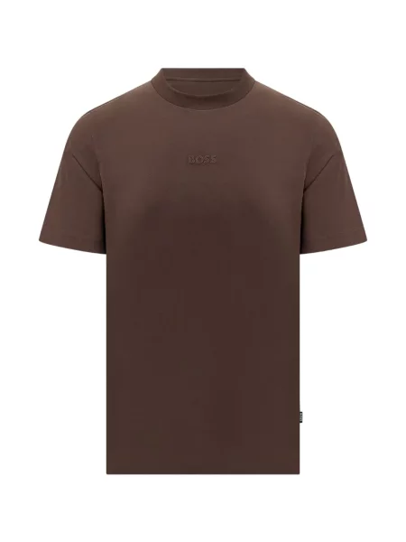 Tricou Boss cu autograf maro