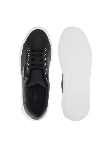 Sneakersy Philipp Plein skórzane z logo czarne
