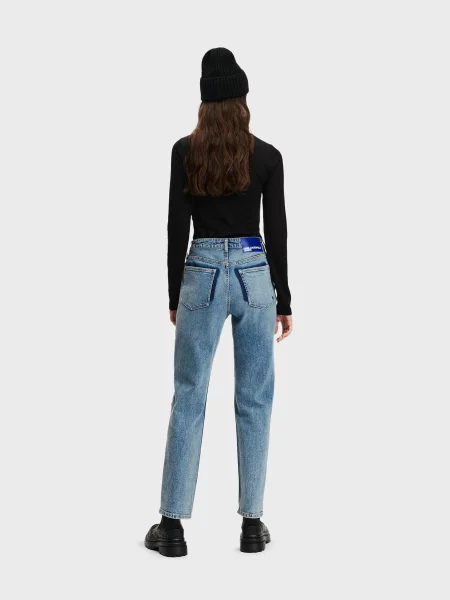 Прямі джинси Karl Lagerfeld Jeans бавовна/еластан синій
