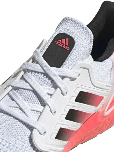 Top Adidas alergare cu decolteu în V alb