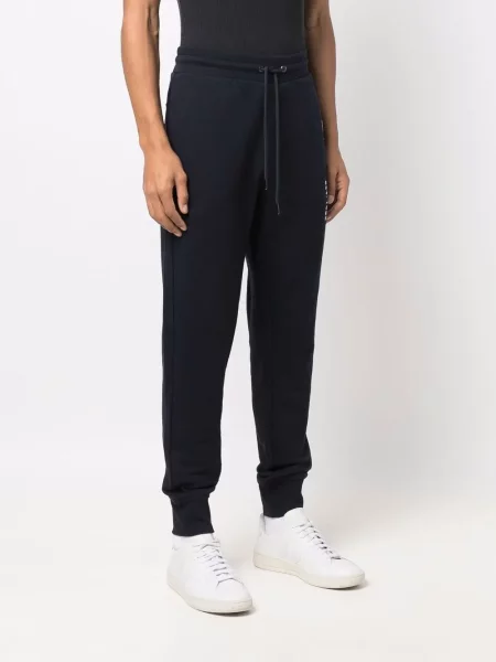 Kalhoty Tommy Hilfiger s výšivkou modré