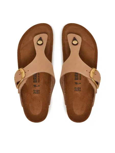 Вьетнамки Birkenstock с пряжкой розовые