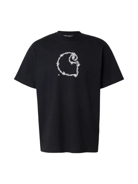 Carhartt WIP Tricou Barbwire / alb negru