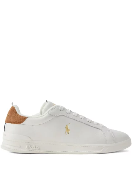 Briaunotas pusiau užtrauktukas zomšinės bokseriai Polo Ralph Lauren balta