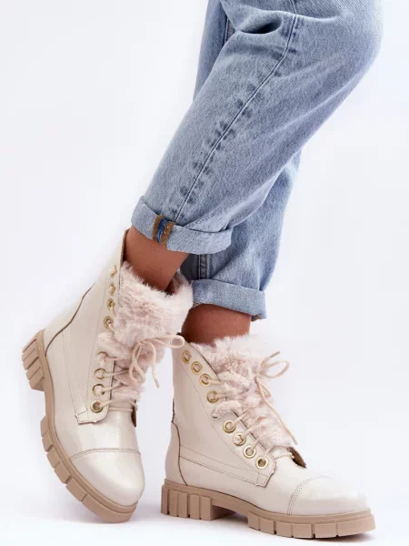 Usnjene gležnjarji Boto bež