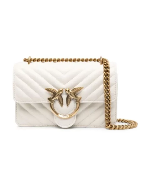Pinko torebka crossbody skórzana biała