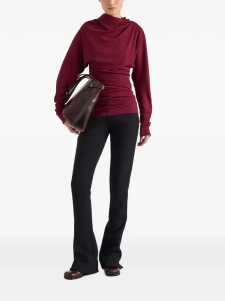 Top Proenza Schouler din jerseu roșu