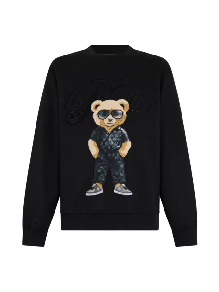 Bluza Philipp Plein typu teddy czarna
