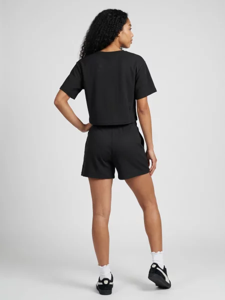 Pantaloni scurți Puma cu talie înaltă negru