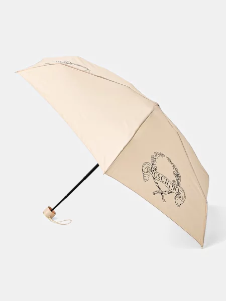 Moschino umbrelă pliabilă bej