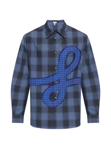 Kostkované kostkovaná košile Loewe modré