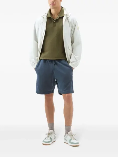 Siuvinėta polo marškinėliai Woolrich žalia