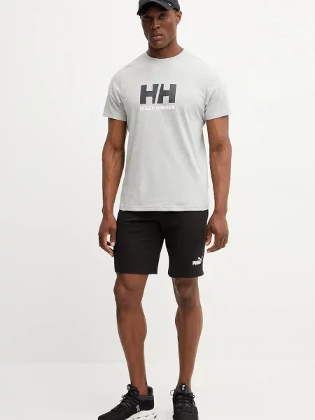 Футболка Helly Hansen с принтом серая