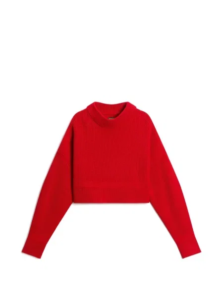 Pulover Woolrich cu decolteu rotund roșu