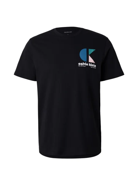 Calvin Klein Jeans Tricou albastru / verde / negru alb