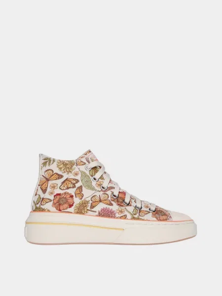 Skechers Кеди високі Текстиль бежевий