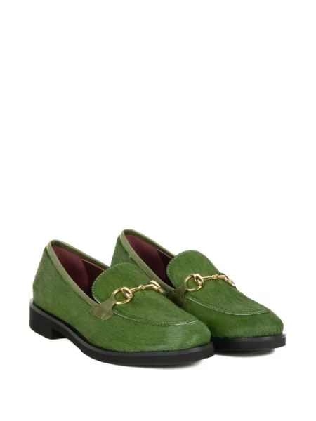Pantofi loafer Viola Ricci fără toc verde