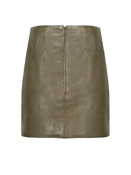 FREAKY NATION Fustă Leather Mini Skirt oliv