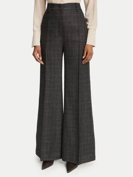 Kalhoty z materiálu Weekend Max Mara šedé