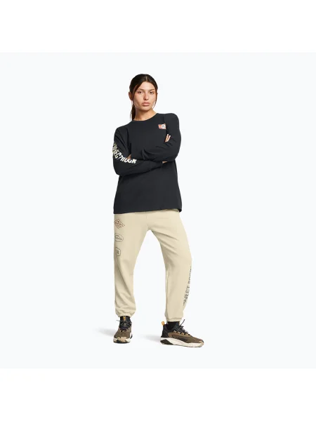 Pantaloni de antrenament pentru femei Under Armour Project Rock HWT Pnt silt / clay green verde
