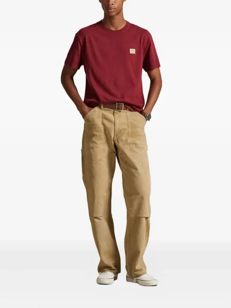 Dlouhá pruhovaná s límcem kšiltovka Polo Ralph Lauren modrá