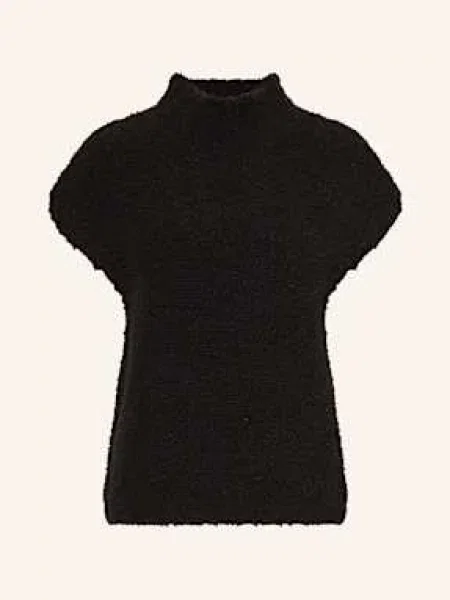 Grace Bezrękawnik Z Pluszowego Materiału schwarz czarna