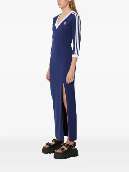 Pantaloni Adidas cu dungi de costum albastru