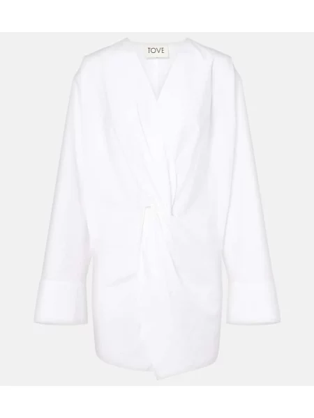 Top Tove popelinowy biały