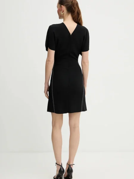 Victoria Beckham rochie mini evazați negru