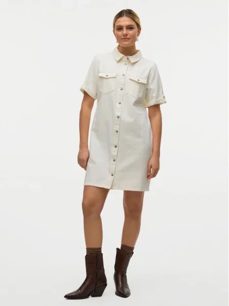 Jeans obleka Vero Moda bela
