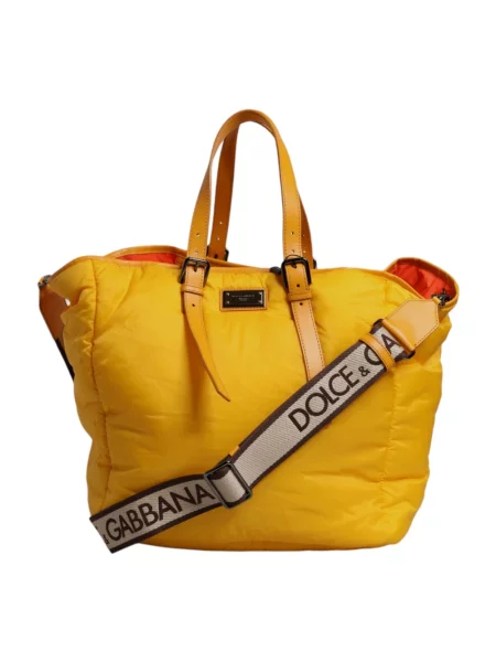Shopperka Dolce And Gabbana z logo żółta