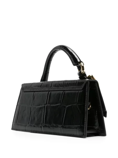 Lung bouclé geantă shopper Jacquemus negru