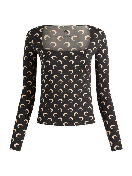 Top Marine Serre z nadrukiem z długim rękawem brązowy