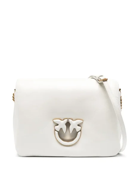 Torebka skórzana Pinko skórzana biała