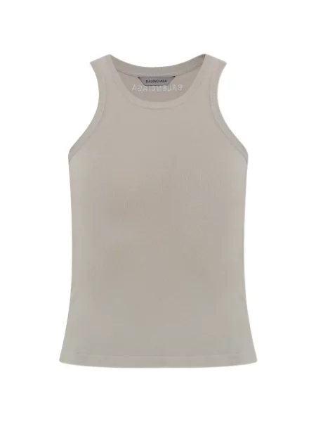 Top Balenciaga tricotate cu autograf gri