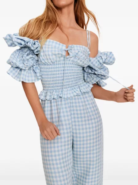 Bluzka Sleeper w kratkę niebieska