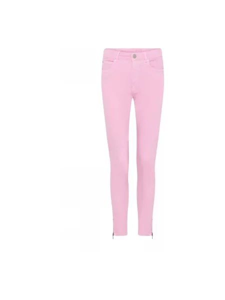 Skinny jeansy skinny C.ro różowe
