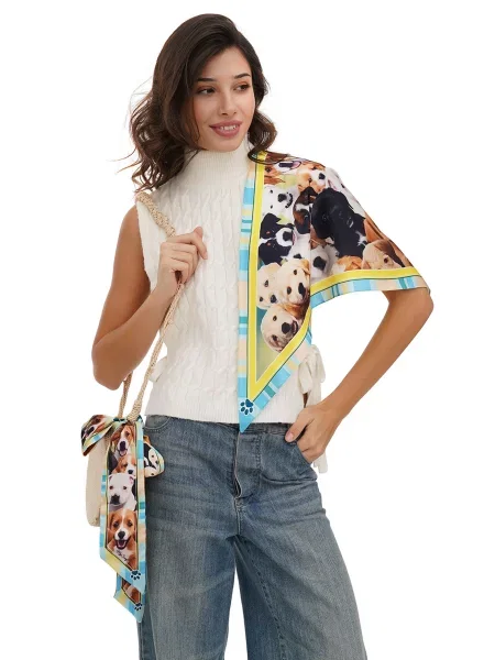 MyScarf Basic Краватка Унісекс Світло-коричневий Шовк коричнева