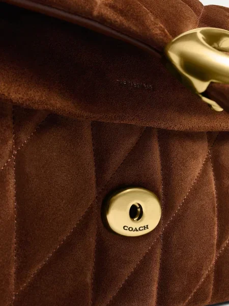 Замшевая сумка Coach коричневая