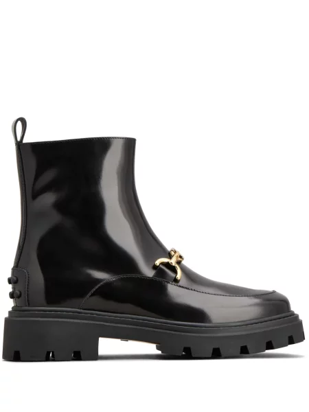 Cizme scurte Tod's din piele negru