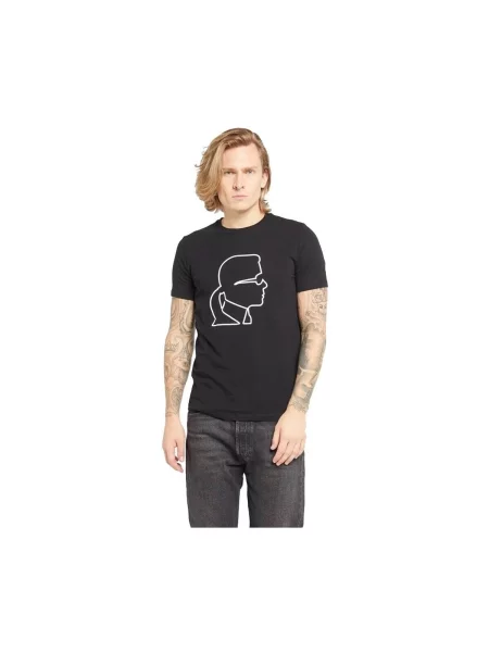 Karl Lagerfeld Tricou / alb negru