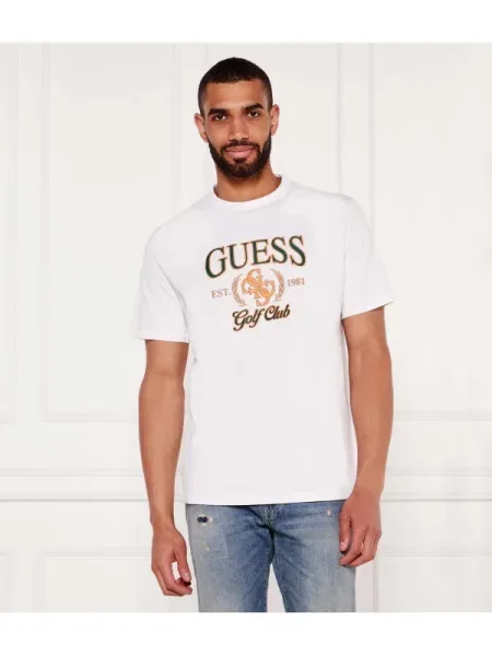 GUESS Tricou | alb