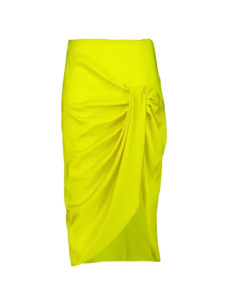 Fustă midi Stella Mccartney drapată galben