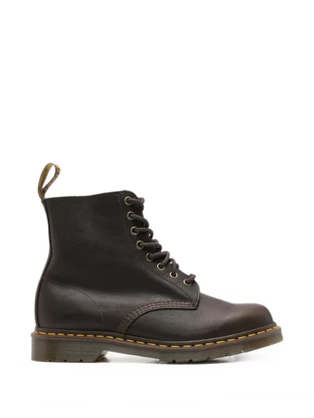 Botine Dr. Martens cu șireturi din dantelă maro