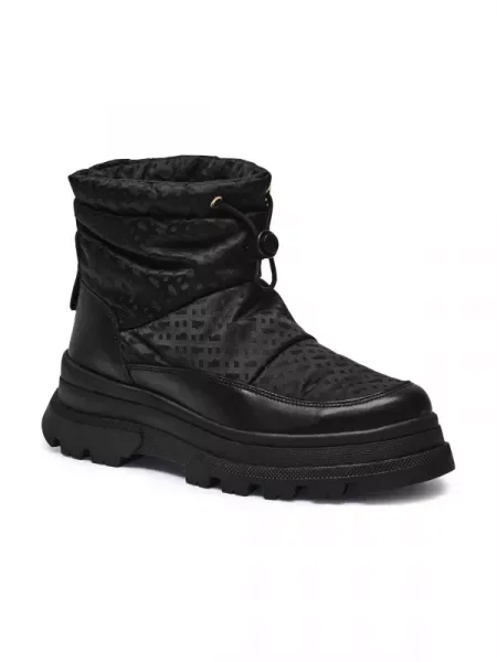 BOSS BLACK Bocanci Foster cu adaos de piele negru