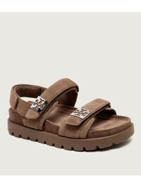 TORY BURCH Szandál MELLOW SPORT | hasított bőr bézs