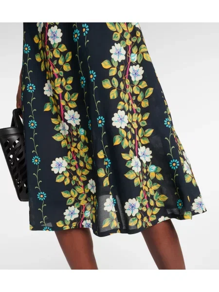 Rochie midi Etro cu model floral până la genunchi de costum