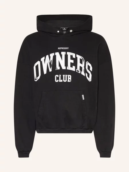 Represent Mikina S Kapucí Owners černá bílá